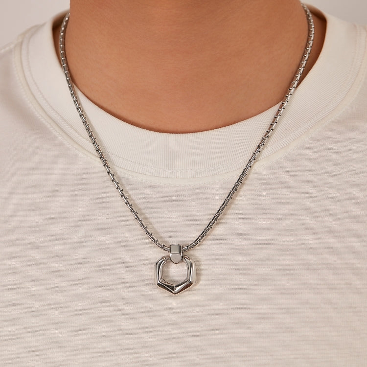 Simple Stainless Steel Geometric Pendant Necklace My Store