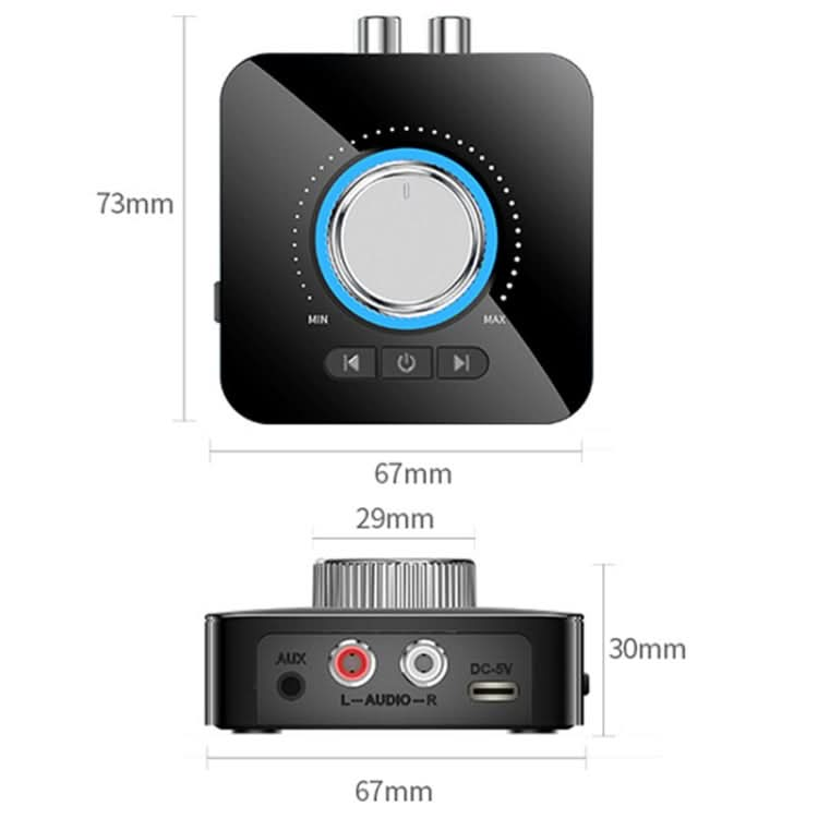 OMS-M5 Digital Bluetooth 5.0 Audio Receiver And Transmitter 2-In-1 AUX Adapter Converter