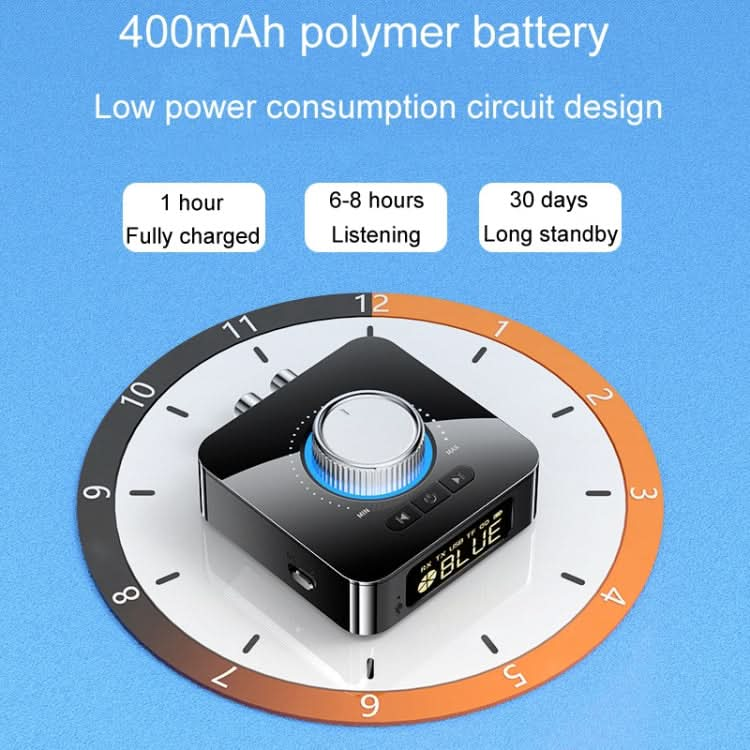 OMS-M5 Digital Bluetooth 5.0 Audio Receiver And Transmitter 2-In-1 AUX Adapter Converter