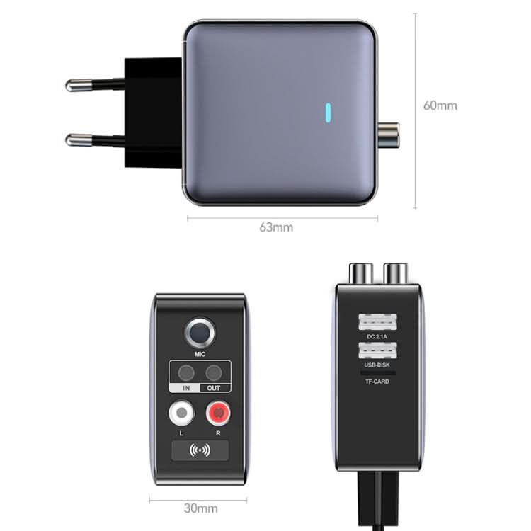 OMS-H6 Bluetooth 5.3 Adapter Wireless Audio Receiver And Transmitter EU Plug