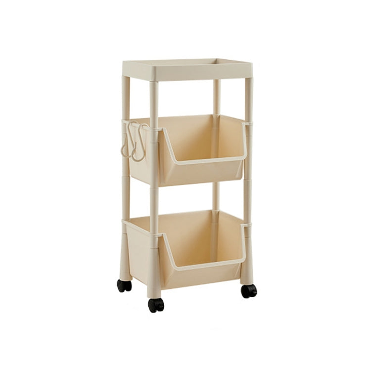 Household Movable Floor-Standing Trolley Bookcase Multifunctional Kitchen Bedroom Shelf With Wheels