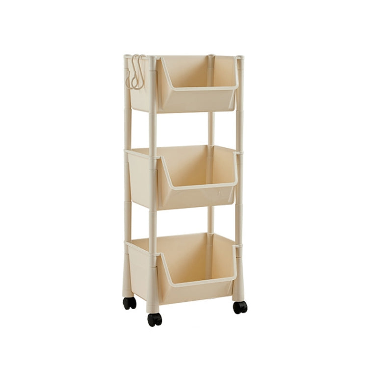 Household Movable Floor-Standing Trolley Bookcase Multifunctional Kitchen Bedroom Shelf With Wheels My Store