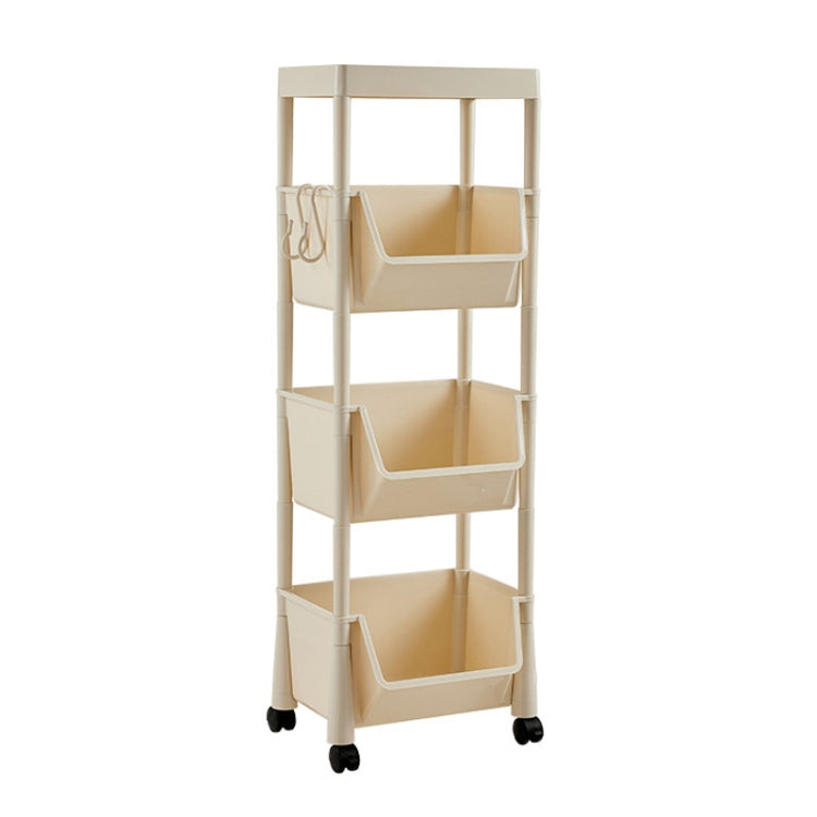 Household Movable Floor-Standing Trolley Bookcase Multifunctional Kitchen Bedroom Shelf With Wheels My Store