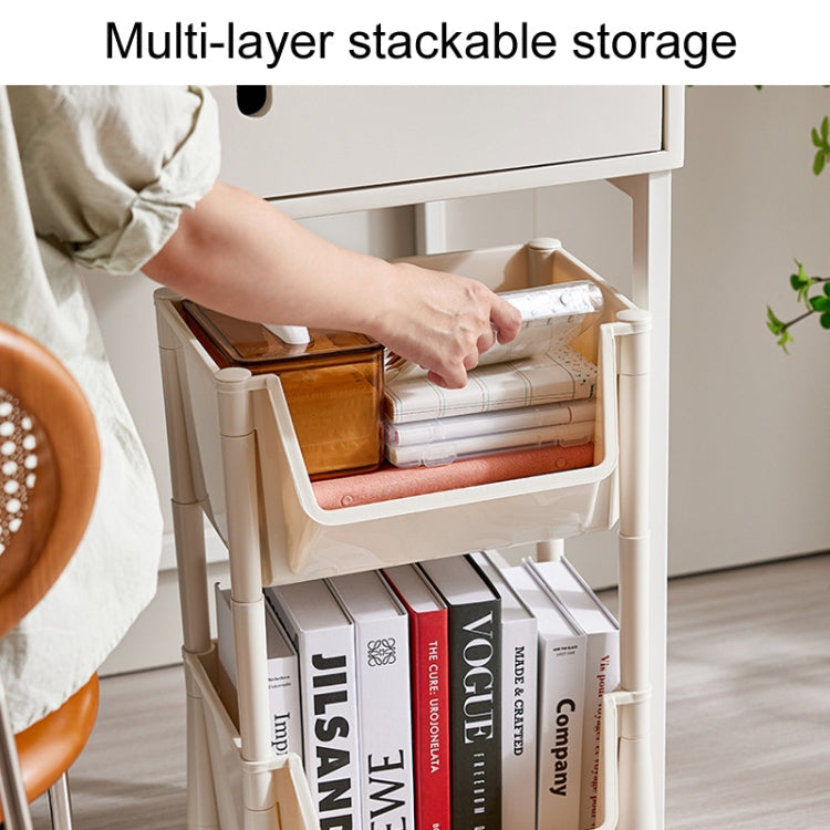 Household Movable Floor-Standing Trolley Bookcase Multifunctional Kitchen Bedroom Shelf With Wheels My Store