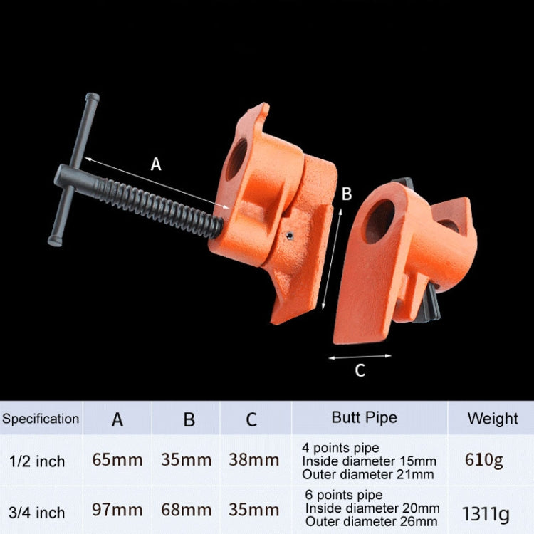 Woodworking Pipe Clamps Plumbing Fixing Clamps Horizontal Plywood with Clamps, Without Water Pipe My Store