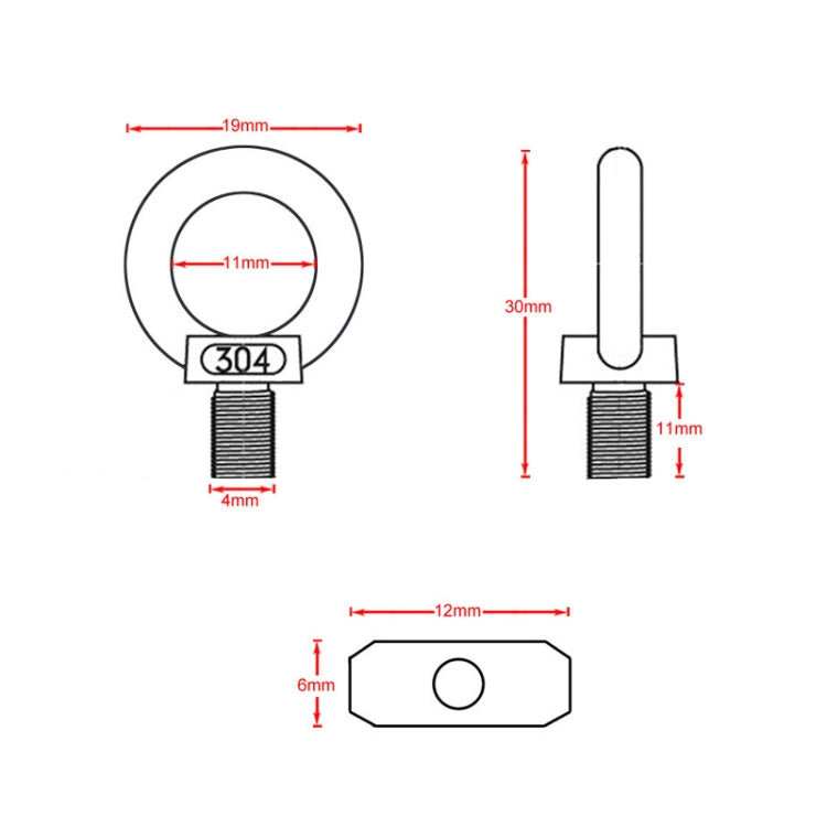 RV Sunshade 304 Stainless Steel Slide Rail Ring