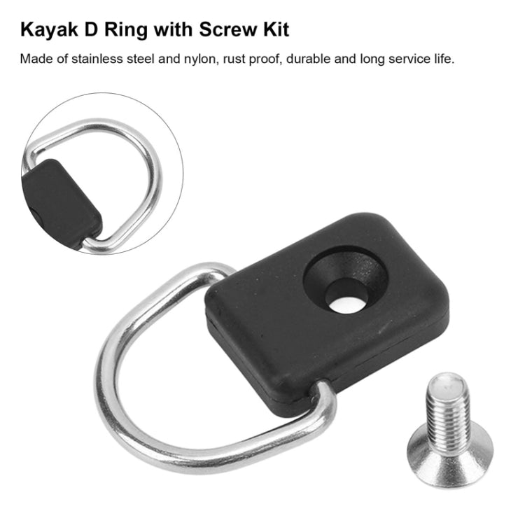 1pcs Fishing Kayak Backrest Elastic Rope Square D-ring Buckle