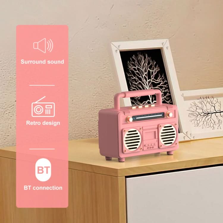 BT21 Retro USB Flash Drive FM Radio Wireless Bluetooth Speaker