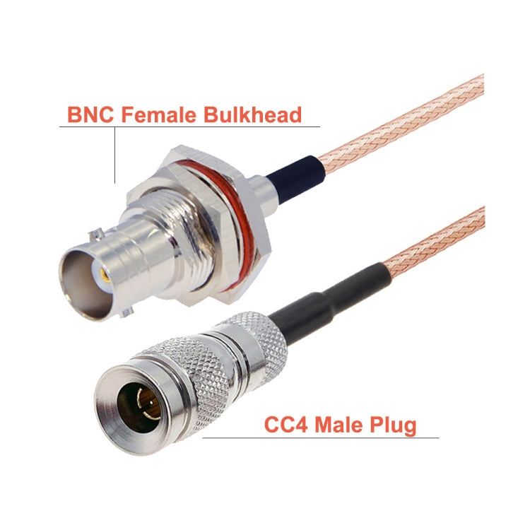 CC4 Male To BNC Through Wall Waterproof Female Cable RG179 RF Adapter Wire My Store