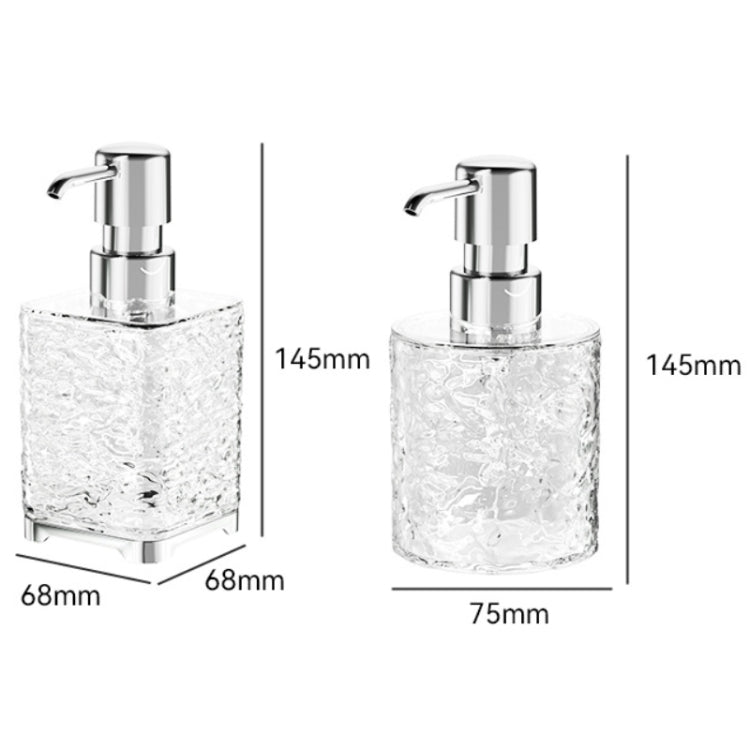 300ml Household Traveling Dispenser Shampoo Body Wash Lathering Bottles, Style: Transparent Square-Reluova