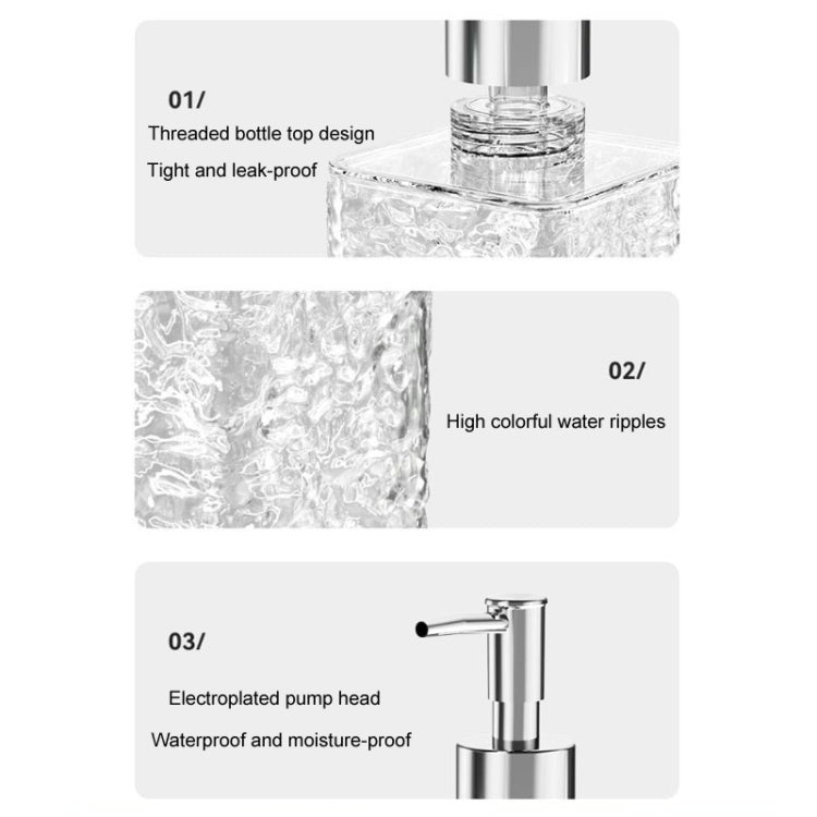 300ml Household Traveling Dispenser Shampoo Body Wash Lathering Bottles, Style: Transparent Square-Reluova