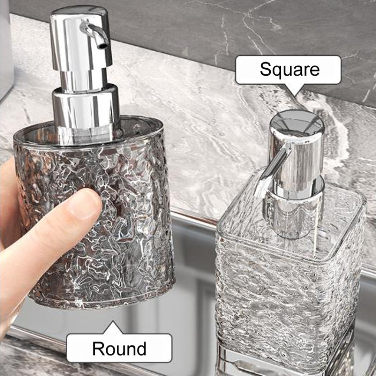 300ml Household Traveling Dispenser Shampoo Body Wash Lathering Bottles, Style: Transparent Gray Square-Reluova