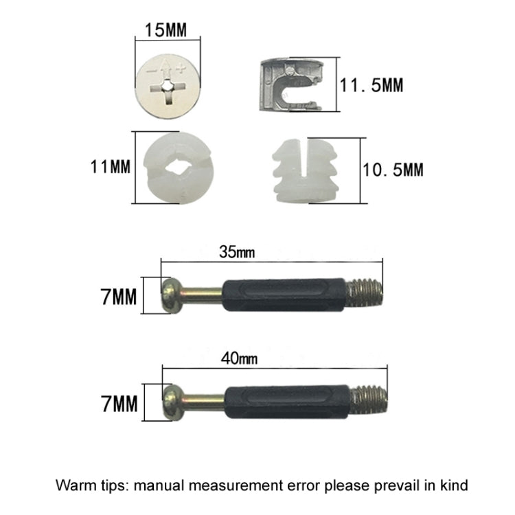 3 In 1 Screw Connector Furniture Link Fixer Closet Eccentric Wheel Nut Connection Fastener-Reluova