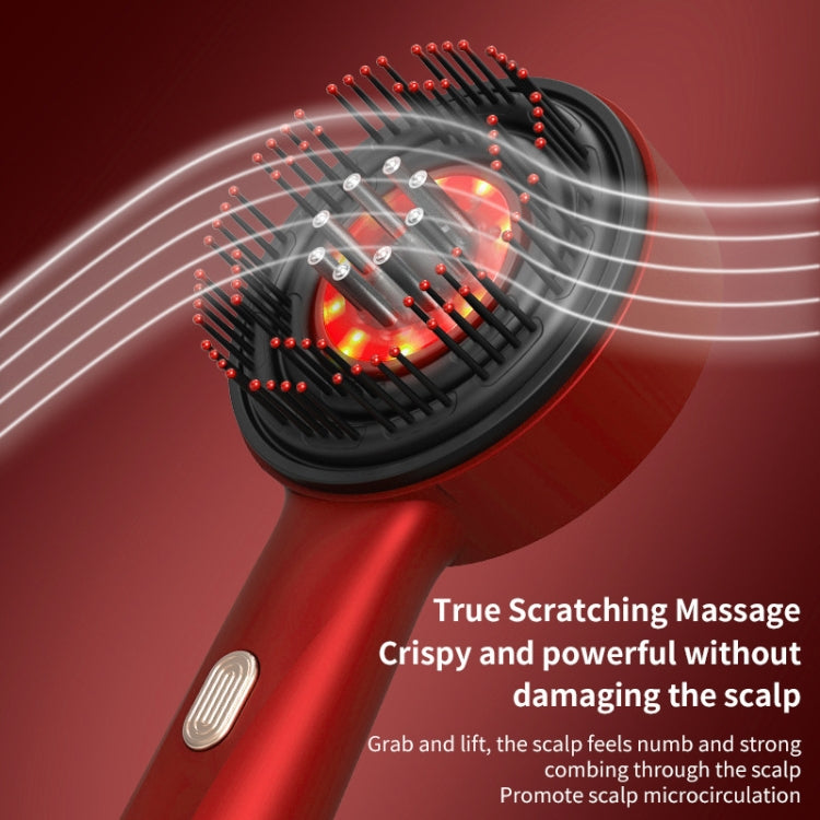 630nm Red Light Massage Comb Scalp Care Liquid Guide Hair Growth Instrument(Red)-Reluova