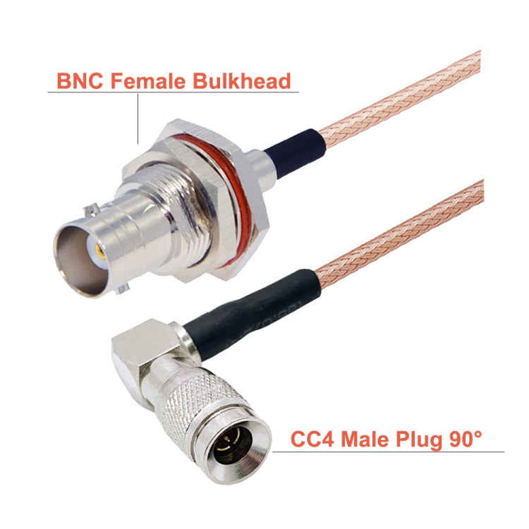 CC4 Male Elbow To BNC Through Wall Waterproof Female Connector Cable RG179 Coaxial RF Wire My Store