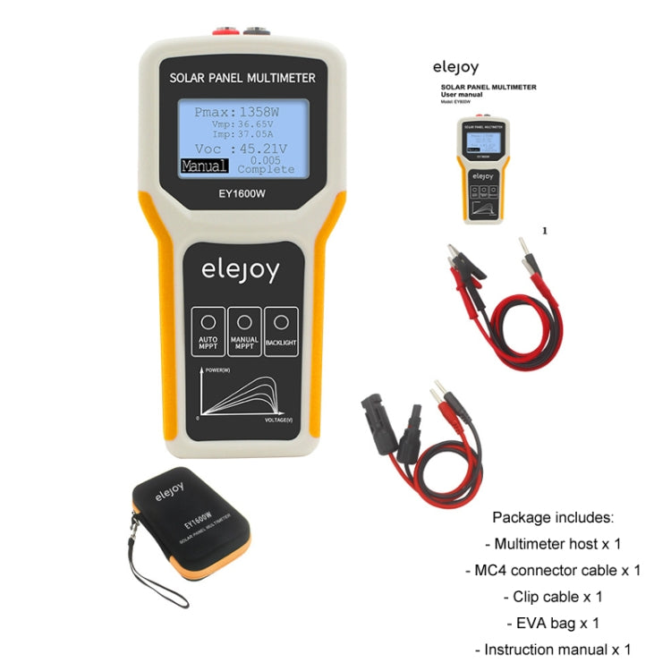 elejoy 1600W MPPT Solar Photovoltaic Panel Multimeter Reluova