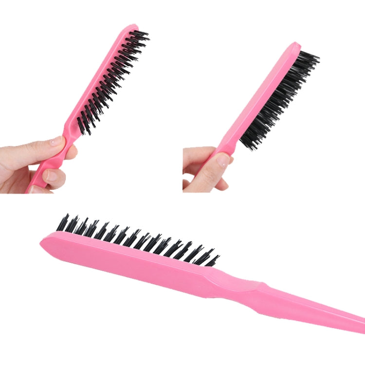 3pcs /Set Hairdressing Comb Steel Pin Pointed Tail Comb Double Head Eyebrow Brush Hairdressing Comb Set(Black)-Reluova