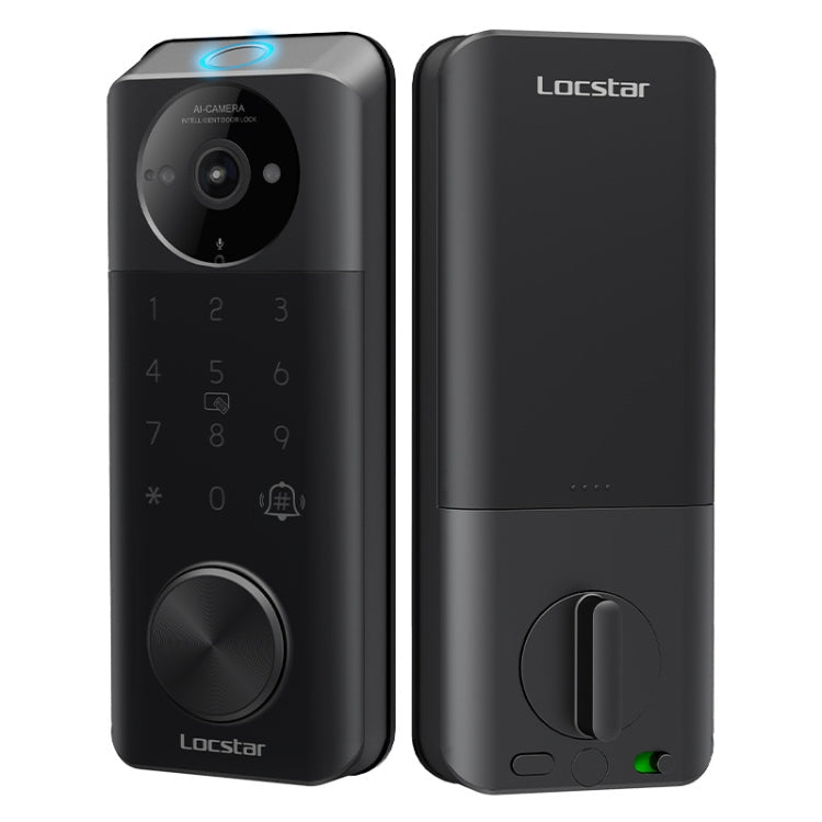 Locstar C95 Smart Fingerprint Deadbolt Lock Supports Bluetooth WiFi APP, 5 Ways To Unlock, With Camera Doorbell