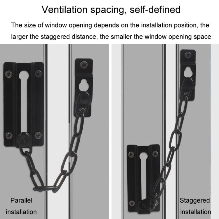 Security Door Chain Anti-theft Home Door Bolt Latch Window Chain Lock Reluova