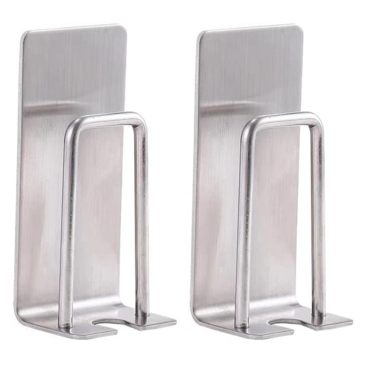 2pcs Household Stainless Steel Sponge Holder Bathroom No-Punch Toothbrush Organizer-Reluova