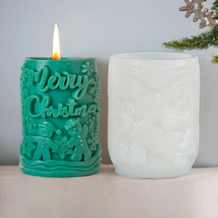 Christmas Aromatherapy Candle Cylinder DIY Silicone Mold