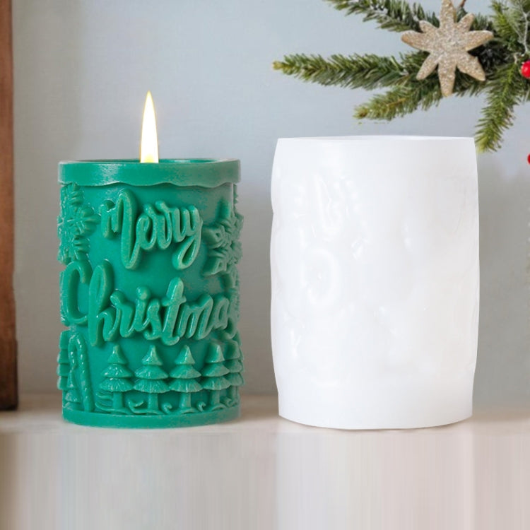 Christmas Aromatherapy Candle Cylinder DIY Silicone Mold