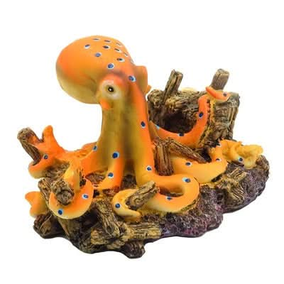 Simulation Octopus Fish Tank Aquascape Aquarium Decoration Ornament Reptile Animal Wigwam - Reluova