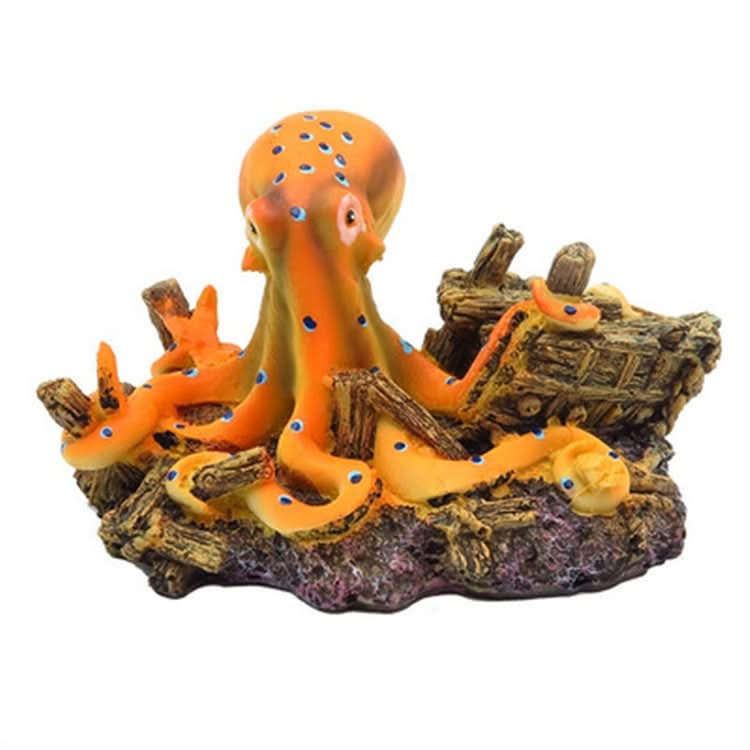 Simulation Octopus Fish Tank Aquascape Aquarium Decoration Ornament Reptile Animal Wigwam - Reluova