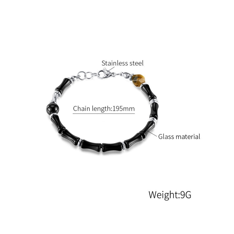 Personalized Bamboo Design Jewelry Stainless Steel Bracelet My Store