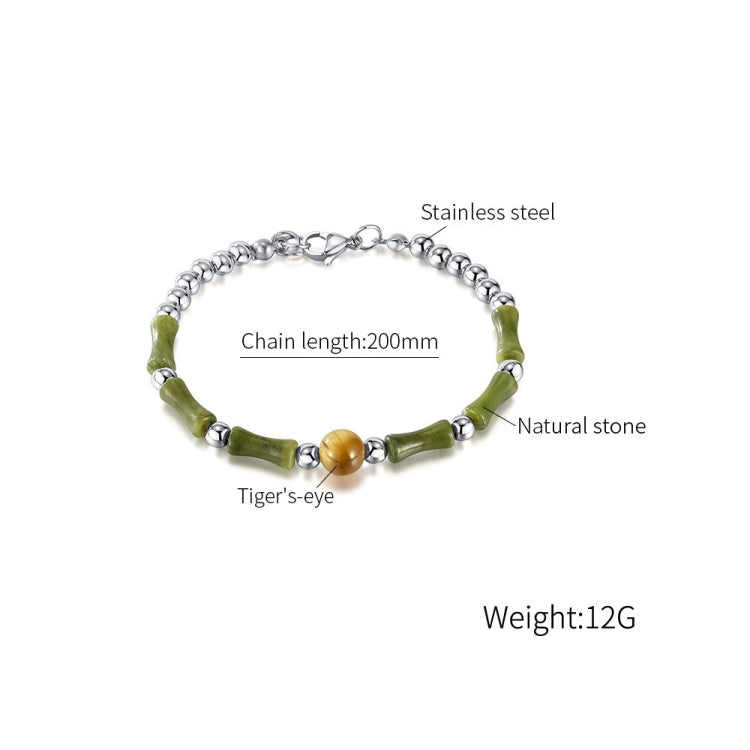 Bamboo Splicing Stainless Steel Bracelet Accessories My Store