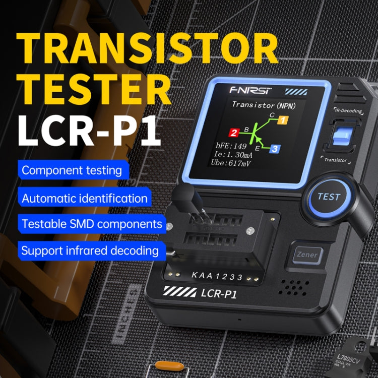 FNIRSI LCR-P1 Transistor Tester Multifunctional Electronic Component Inspection Tool Reluova