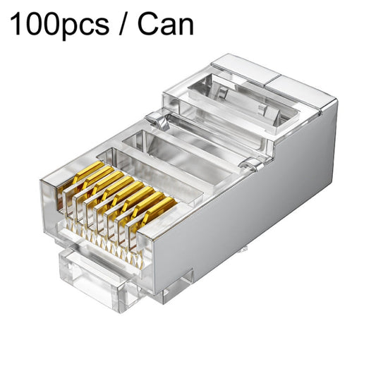 100pcs / Can JINGHUA S688 Gigabit Transport Cabling Extruded Super Cat6 Dual Shield RJ45 8P8C Connector