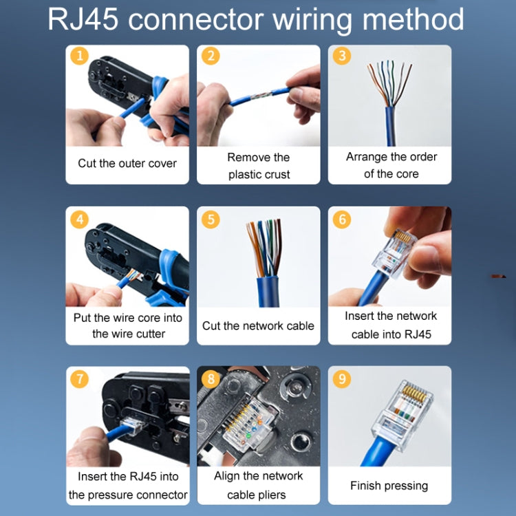 100pcs / Can JINGHUA S688 Gigabit Transport Cabling Extruded Super Cat6 Dual Shield RJ45 8P8C Connector