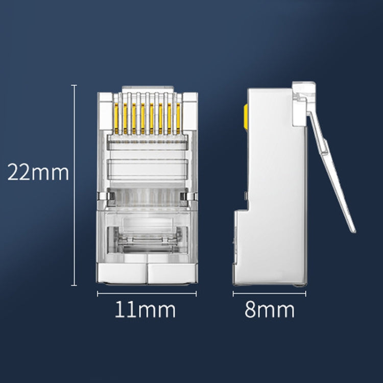 100pcs / Can JINGHUA S688 Gigabit Transport Cabling Extruded Super Cat6 Dual Shield RJ45 8P8C Connector