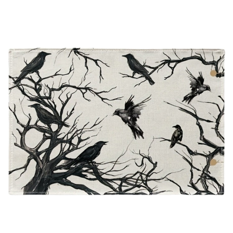 Halloween Black Crow Placemat Restaurant Decoration Insulation Pad My Store