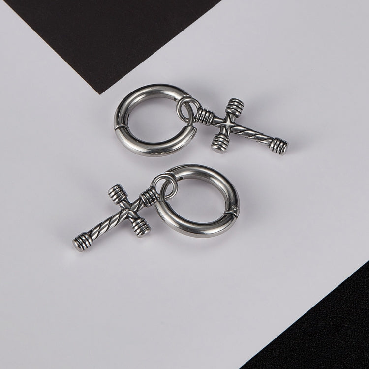 1pair Personalized Stainless Steel Cross Earrings-Reluova