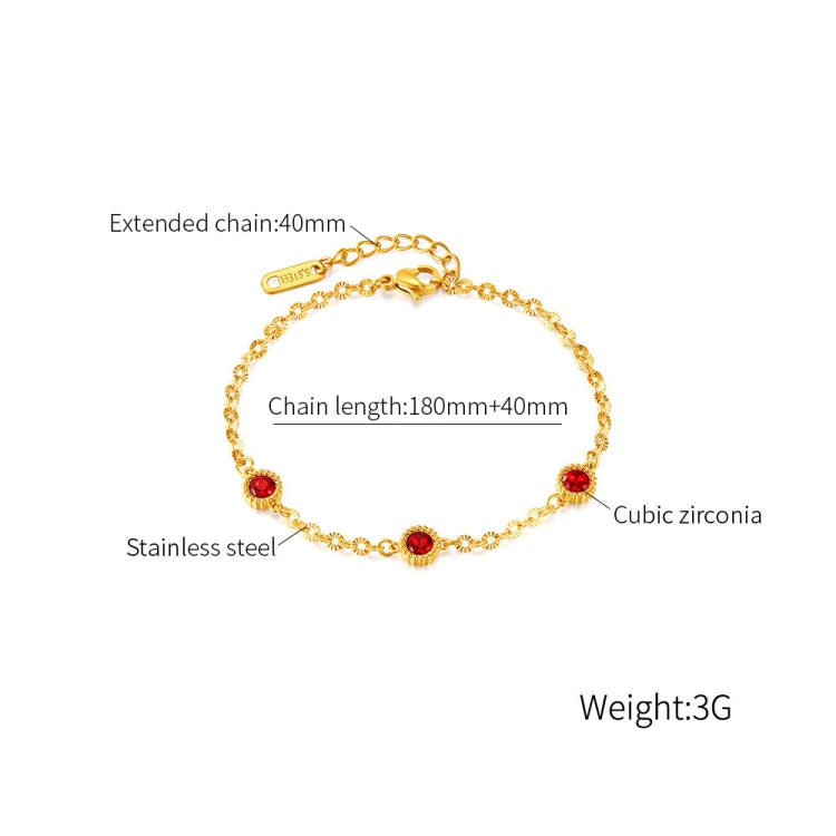 OPK GS1566 Simple Stainless Steel Accessory Zirconia Temperament Bracelet