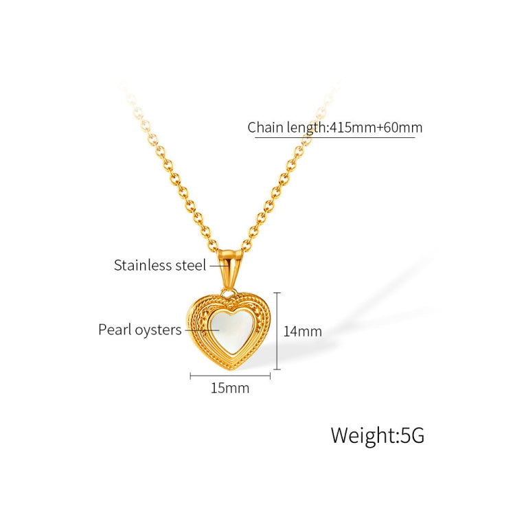 Vintage Stainless Steel Peach Heart Pendant Temperament Collarbone Necklace My Store