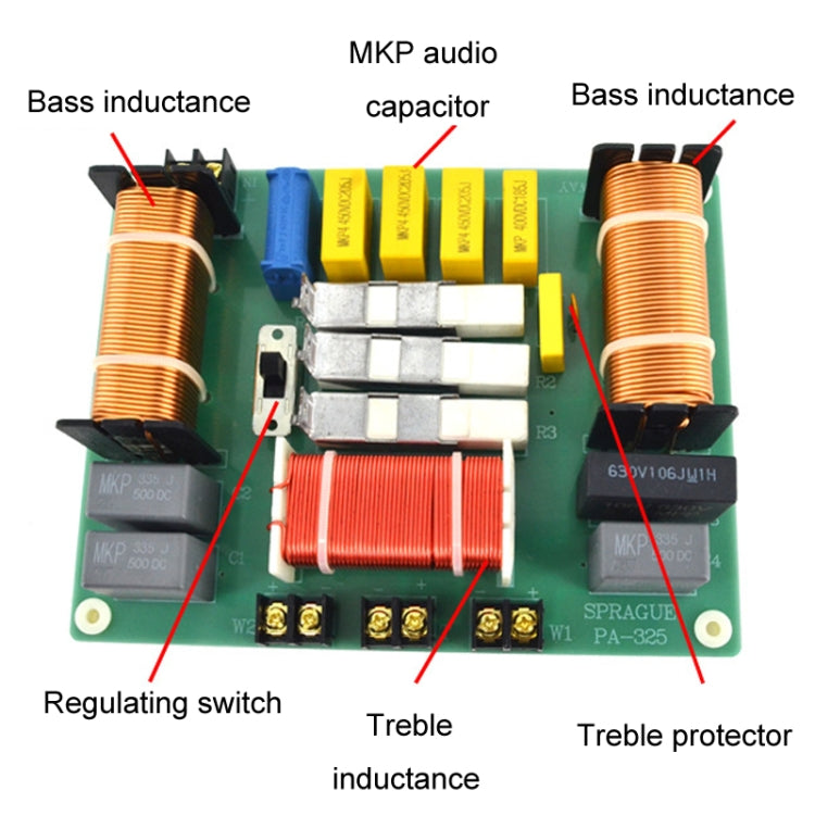 One High Two Low Powered Stage Speaker Crossover Boards High-Fidelity Audio 3-Way Crossover