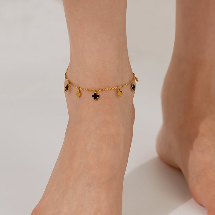 OPK GZ197 Simple Geometric Cross Stainless Steel Anklets My Store