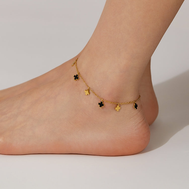 OPK GZ197 Simple Geometric Cross Stainless Steel Anklets My Store