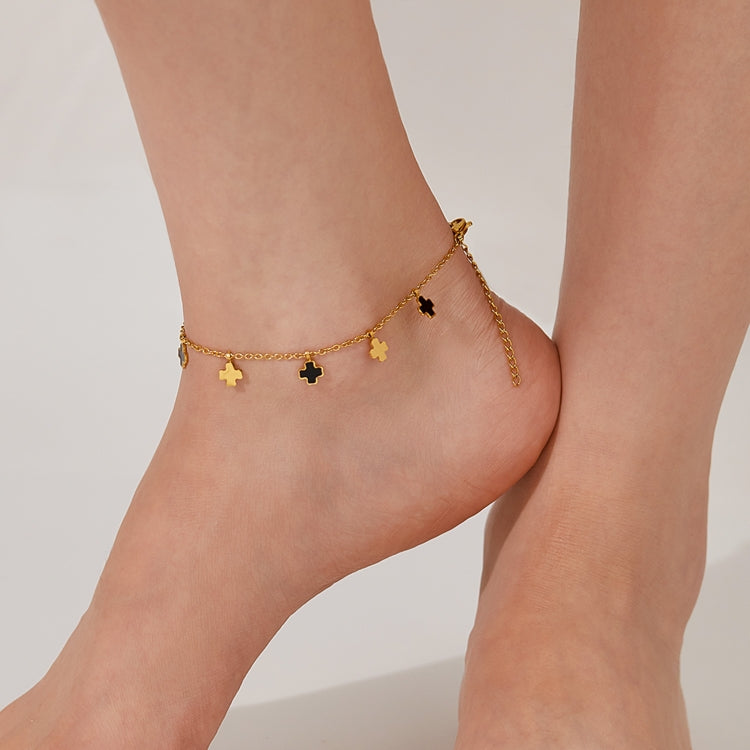 OPK GZ197 Simple Geometric Cross Stainless Steel Anklets My Store