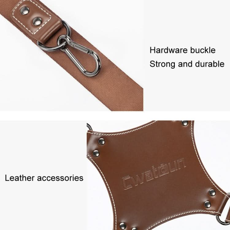 Cwatcun H90 Dual Camera Leather Strap Adjustable Multi-functional Convenient Camera Shoulder Strap My Store