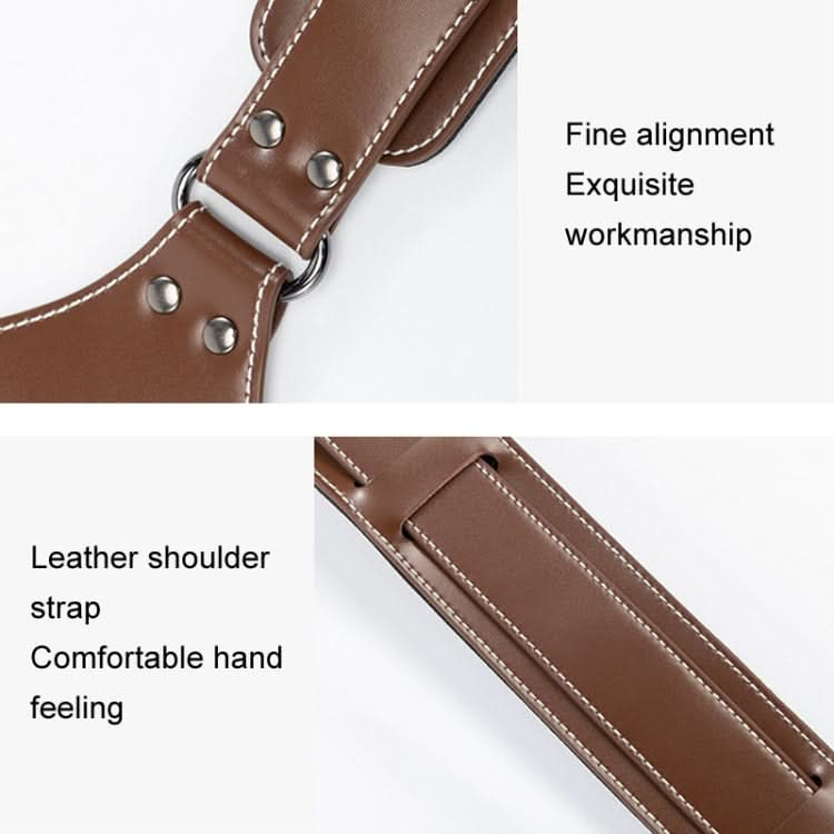 Cwatcun H90 Dual Camera Leather Strap Adjustable Multi-functional Convenient Camera Shoulder Strap My Store