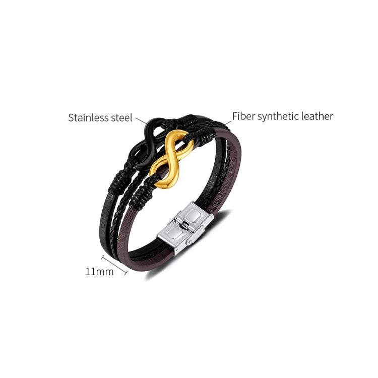 Personalized Stainless Steel Braided Multi-Layer Leather Bracelet My Store