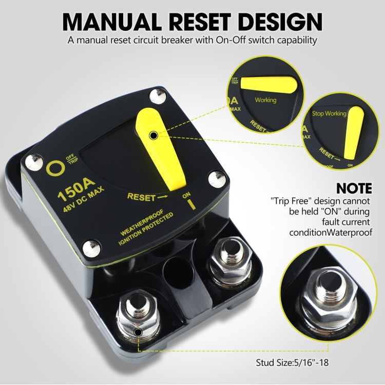 RV Yacht Manual Reset Ignition Protection Fuse Switch With Terminal Accessories ÎҵÄÉ̵ê