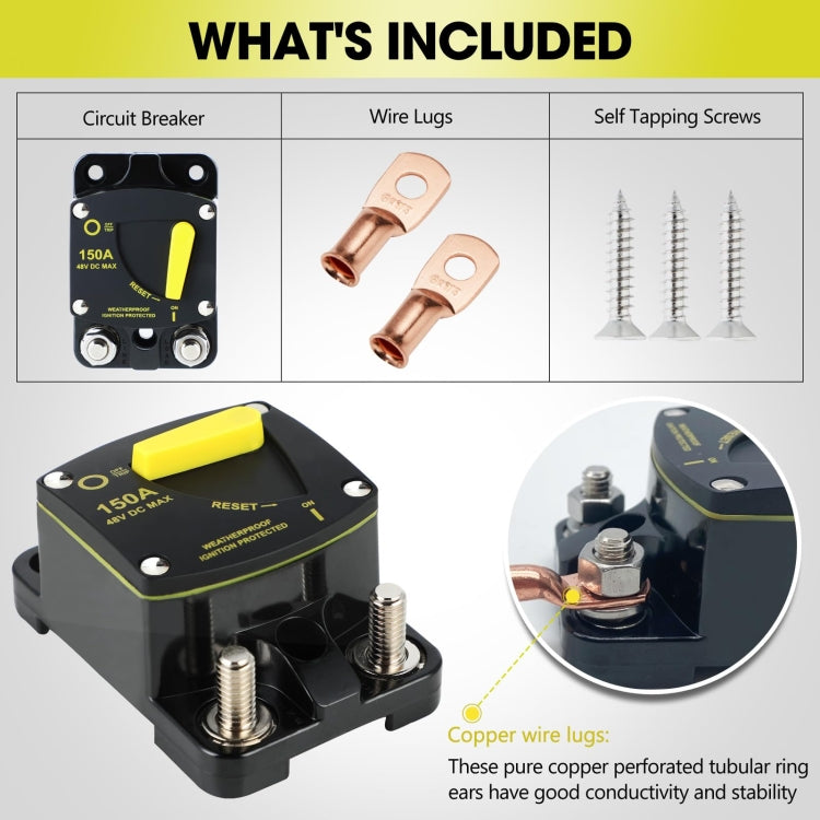 RV Yacht Manual Reset Ignition Protection Fuse Switch With Terminal Accessories ÎҵÄÉ̵ê