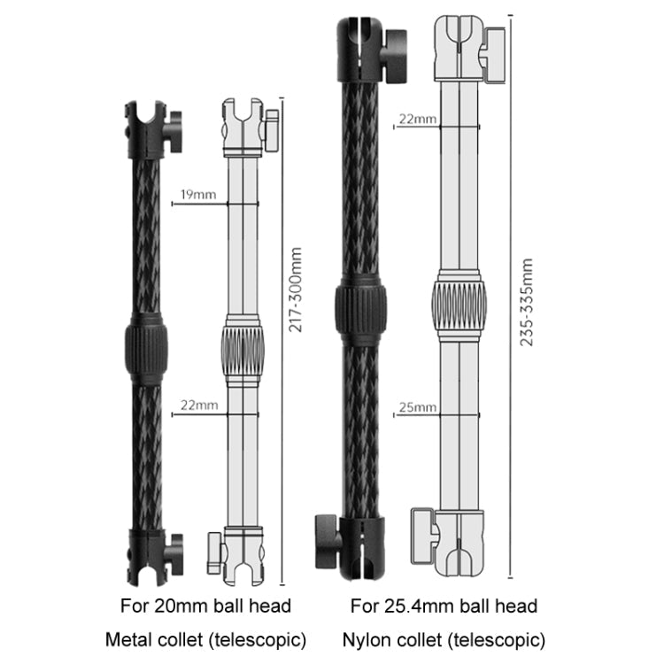 Telescopic Car Phone Mount Extension Arm Double Jointed Swivel Carbon Fiber Bracket Connecting Rod ÎҵÄÉ̵ê