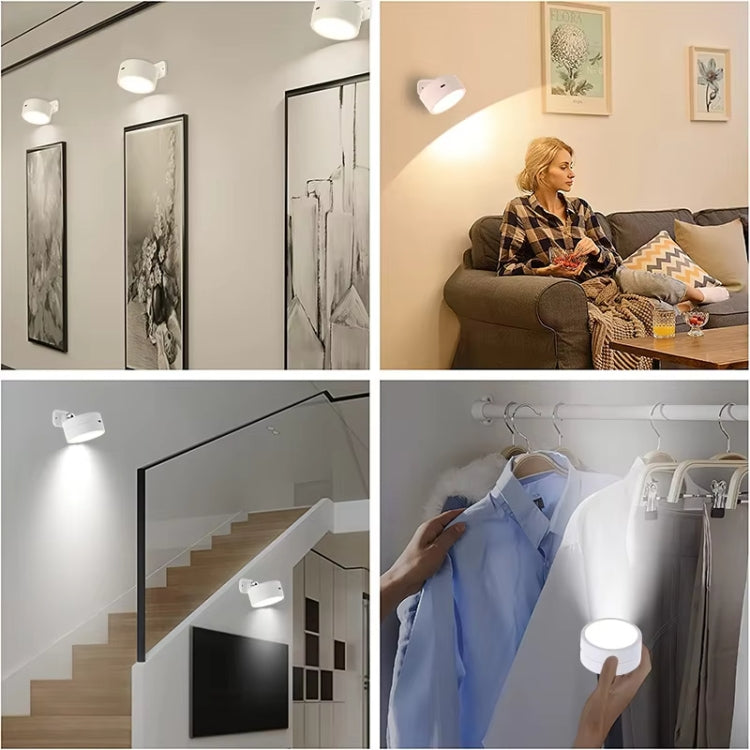 LED 360 Degree Rotating Lamp Magnetic Cabinet Spotlight Atmosphere Night Light My Store