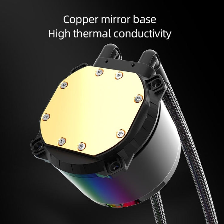 COOLMOON CM-YM-360T Computer ARGB Temperature Display Lens Multi-Platform Integrated CPU Cooler